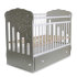 Кровать детская "Бабочки" (серебро-белый) маятник поперечный с ящиком 